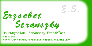 erzsebet stranszky business card